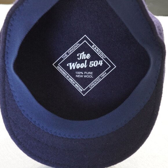NWT Kangol Wool 504 Flat Cap in Navy Blue Size L - Picture 5 of 9